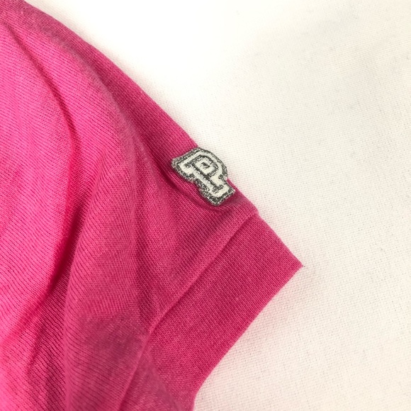 Metallic Rhinestone Peace Sign Hearts PINK Tee - Picture 4 of 6